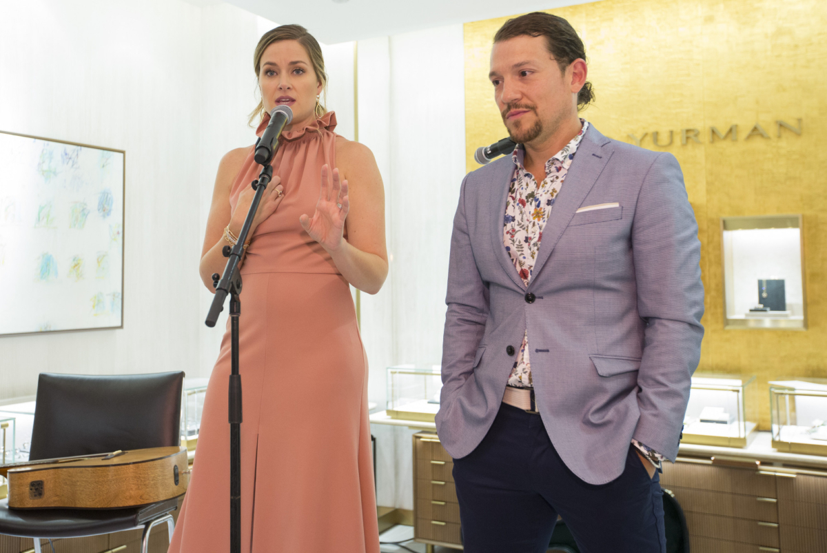 Kelly Cervantes and Miguel Cervantes at the David Yurman Chicago store host the support of CURE event in Chicago, Ill., on Sept. 24, 2018. (Barry Brecheisen/Getty Images for David Yurman )