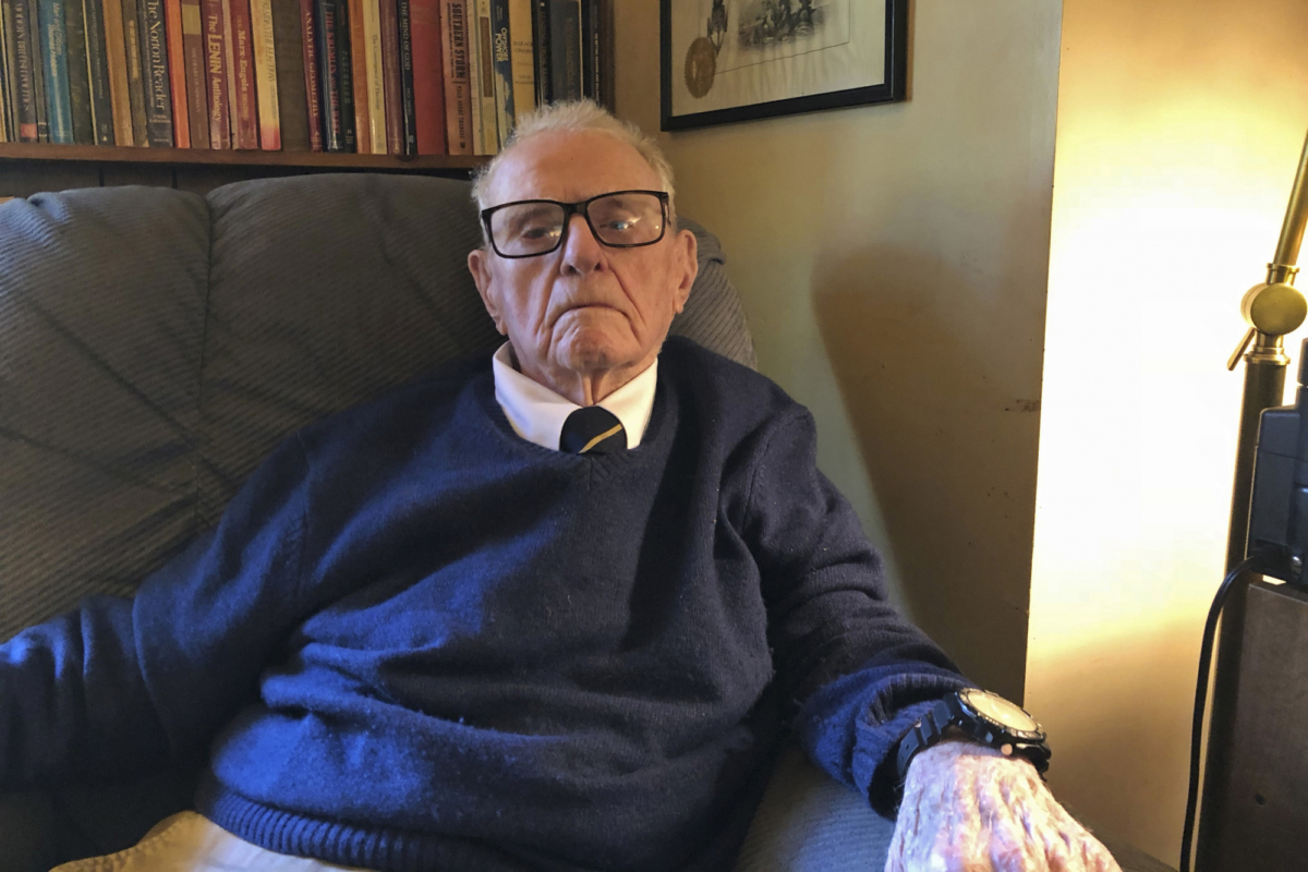 Retired Navy Capt. Jack Crawford poses for a photo at his home in Rockville, Maryland on Oct. 19, 2018. (John W. (Jack) Crawford III via AP)
