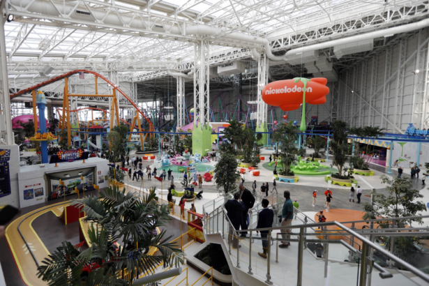 Visitors to the American Dream mega entertainment and shopping complex in East Rutherford, N.J., use the Nickelodeon Universe theme park, on Oct. 25, 2019. (Richard Drew/AP Photo)