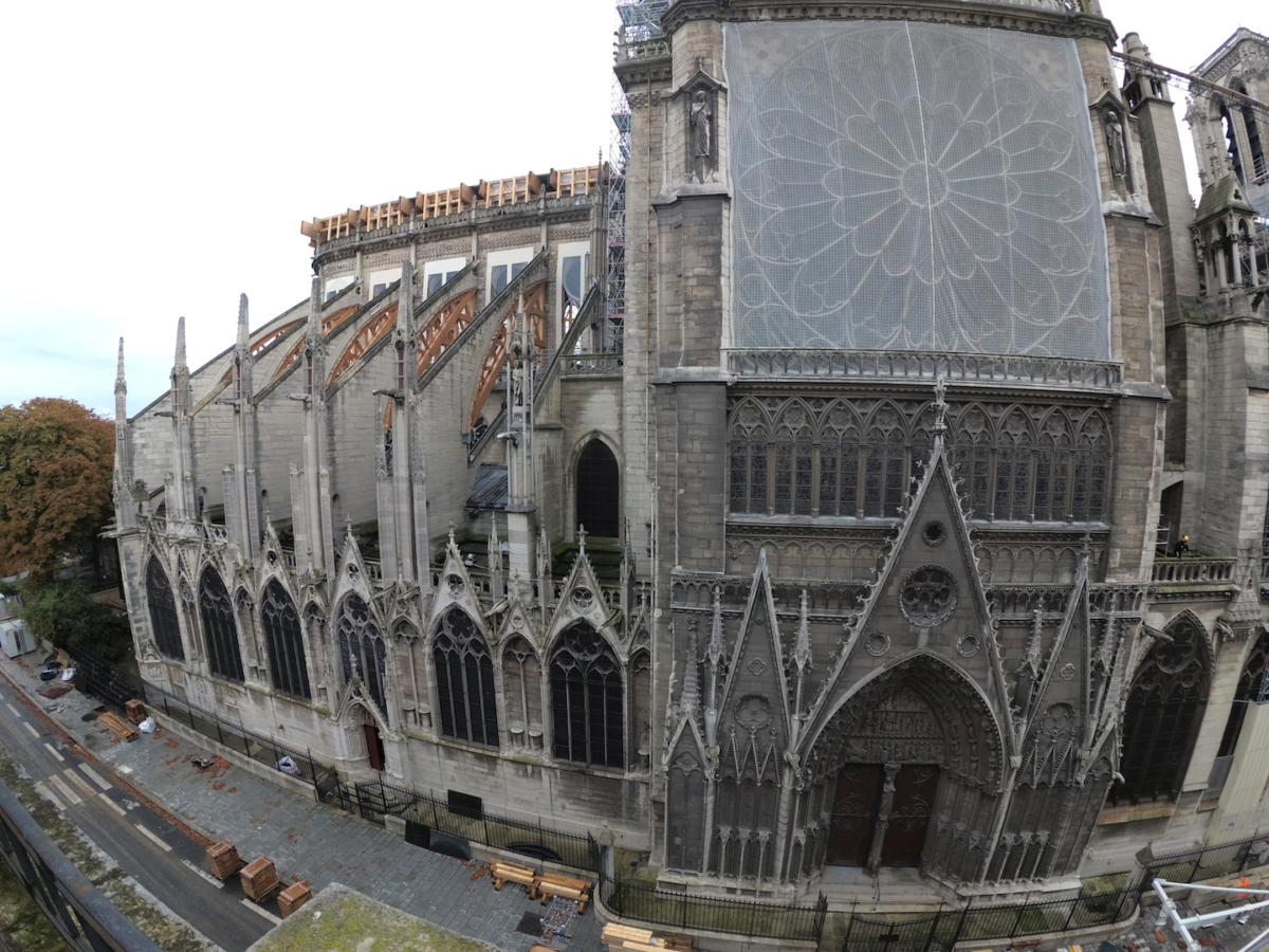 A view shows the Notre Dame Cathedral, as work continues to stabilise the cathedral's structure six months after a fire caused significant damage, in Paris, France on Oct. 15, 2019. (Charles Platiau/Reuters)