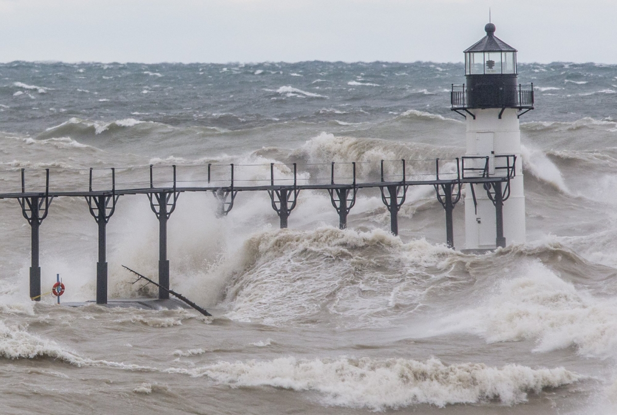 Waves lake Michigan