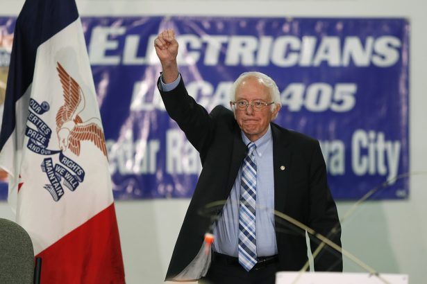 Democratic presidential candidate Sen. Bernie Sanders (I-Vt.), speaks at Hawkeye Downs Expo Center in Cedar Rapids, Iowa, on Nov. 2, 2019. (Charlie Neibergall/AP Photo)