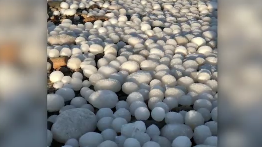 Egg-Like Ice Balls Have Covered a Beach in Finland
