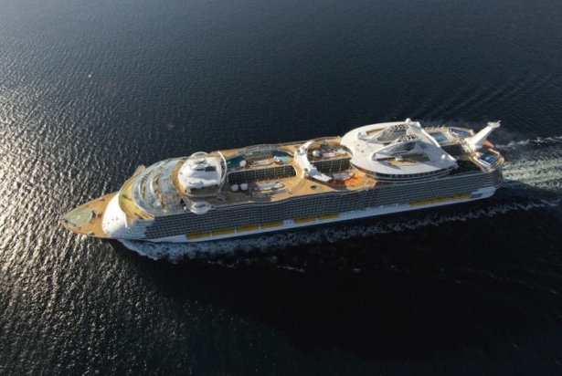 The MS Allure of the Seas, a Royal Caribbean International Cruise ship, the world's largest passenger vessel (1200 ft). (Roni Lehti/Getty Images)