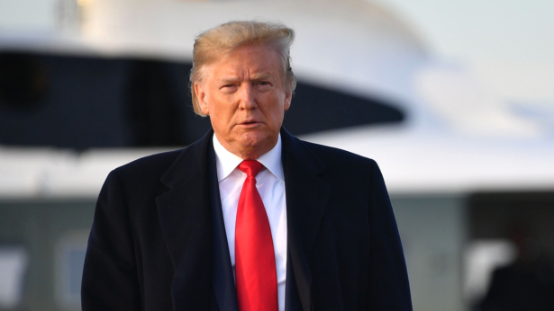 President Donald Trump makes his way to board Air Force One before departing from Andrews Air Force Base in Maryland on Nov. 4, 2019. (Mandel Ngan/AFP via Getty Images)