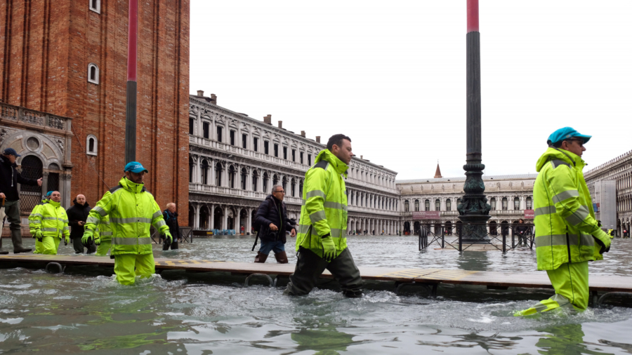 Venice Hit by Another Exceptional High Tide; Worst Week in 150 Years