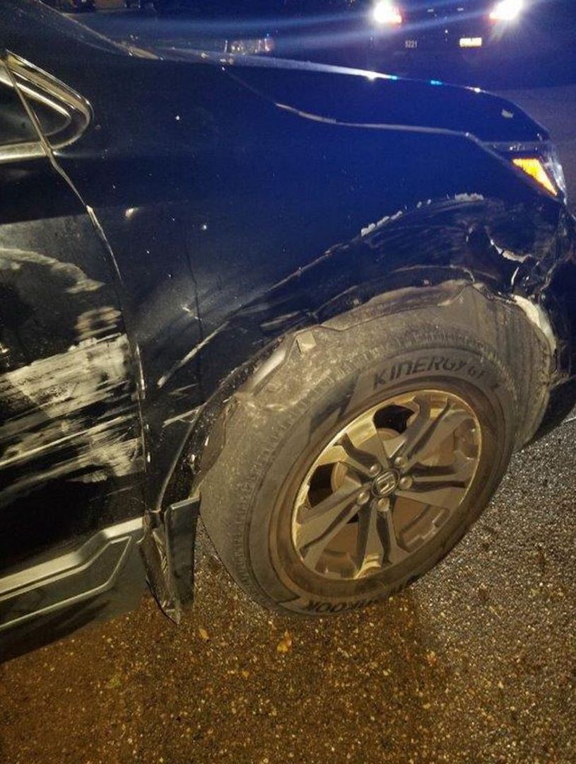 Aniah Blanchard’s car was found with damage to the front passenger side. (Auburn Police Department)