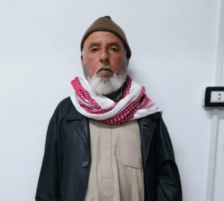 A man believed to be the husband of Rasmiya Awad, sister of slain ISIS leader Abu Bakr al-Baghdadi, who was captured on Monday in the northern Syrian town of Azaz by Turkish security officials is seen in an unknown location in an undated picture provided by Turkish security officials. (Turkish Security Officials/Handout via Reuters)