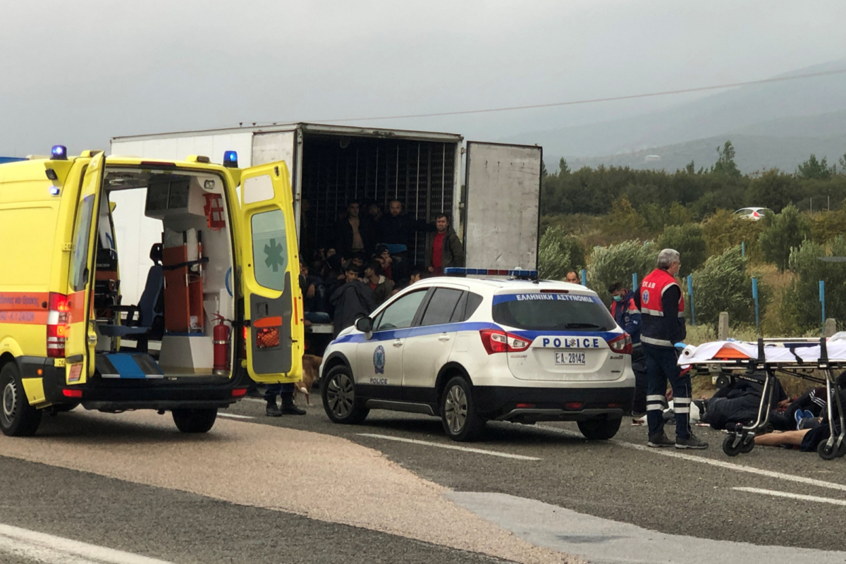 refrigerated truck carrying migrants 1