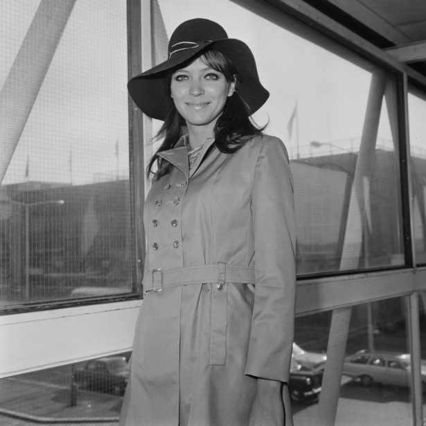 Danish-French actress, author and singer Anna Karina at Heathrow Airport, London, U.K., on Sept. 13, 1968. (Evening Standard/Hulton Archive/Getty Images)