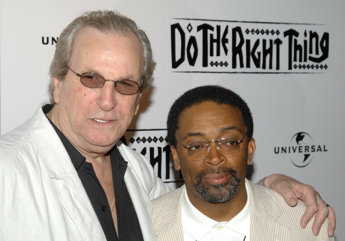 Director Spike Lee, right, and actor Danny Aiello attend a special 20th-anniversary screening of "Do the Right Thing", in New York, on June 29, 2009. (Peter Kramer/AP Photo)