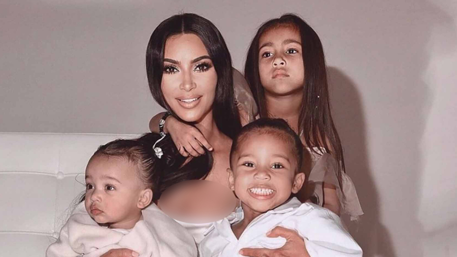 Kim Kardashian West Shares Photos of Kanye and Kids for Thanksgiving