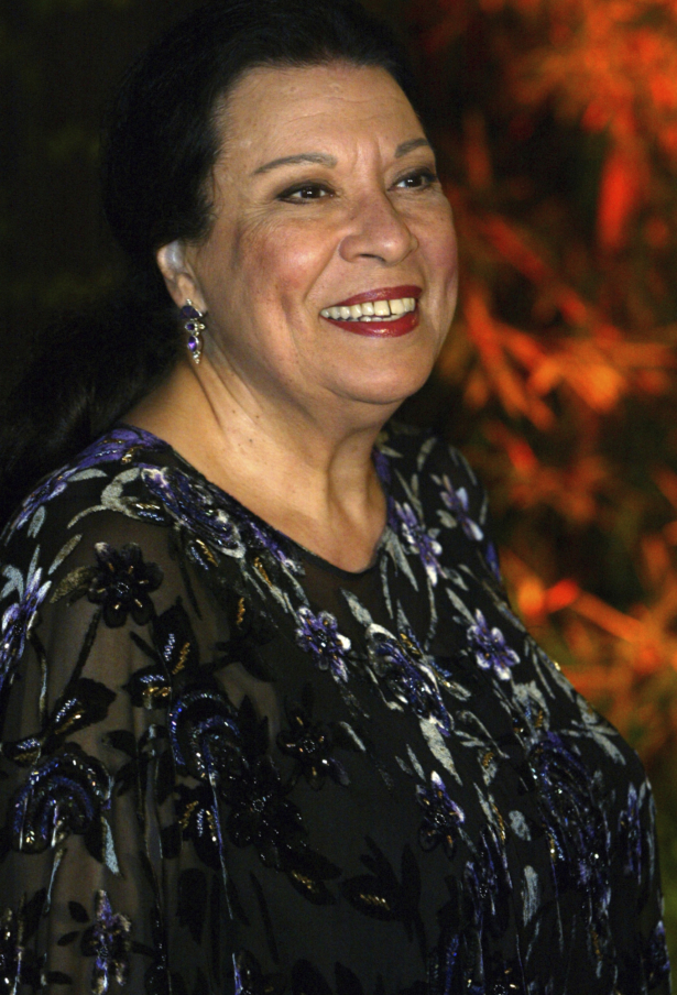 Actress Shelley Morrison arrives to the NBC's television series "Will & Grace," 100th episode celebration at the Falcon restaurant in the Hollywood area of Los Angeles on Nov. 8, 2002. (Damian Dovarganes/AP Photo)