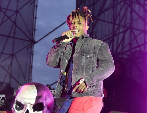 Juice WRLD performs in concert during his "Death Race for Love Tour" at The Skyline Stage at The Mann Center for the Performing Arts in Philadelphia, Pa., on May 15, 2019. (Owen Sweeney/Invision/AP)