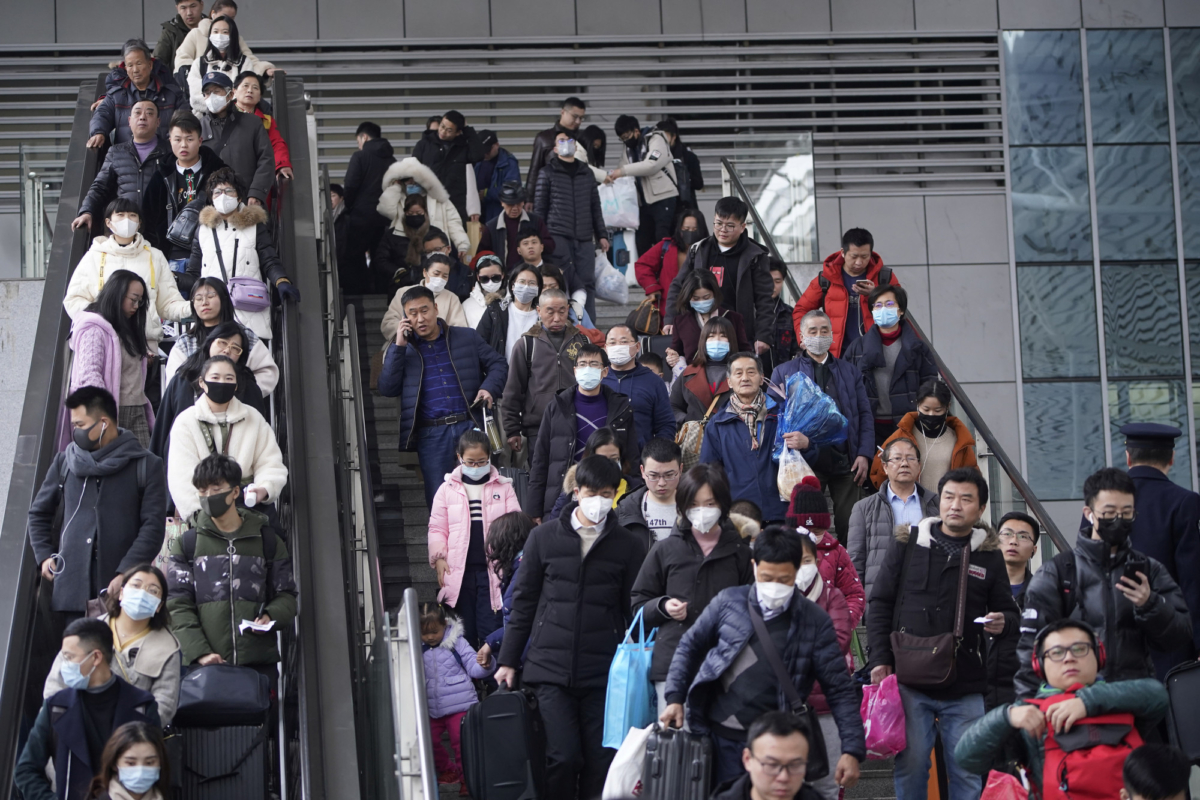 Passengers wearing masks are seen at Shanghai railway station in Shanghai, China on Jan. 21, 2020. (Aly Song/Reuters)