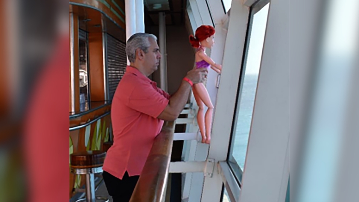 The filing includes photos taken by the family attorney reenacting the tragic scene on another ship with the same design. (Courtesy of Michael Winklema/Wiegand family attorney)