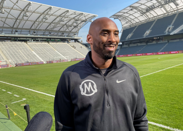 Former Los Angeles Lakers guard Kobe Bryant speaks to reporters at a Major League Soccer event in downtown Los Angeles, Calif., on Jan. 15, 2020. (Rory Carroll/Reuters)