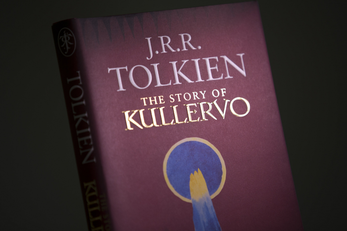 A copy of "The Story of Kullervo" by J.R.R. Tolkien is pictured in London on Aug. 25, 2015. (Photo by Justin Tallis/AFP via Getty Images)