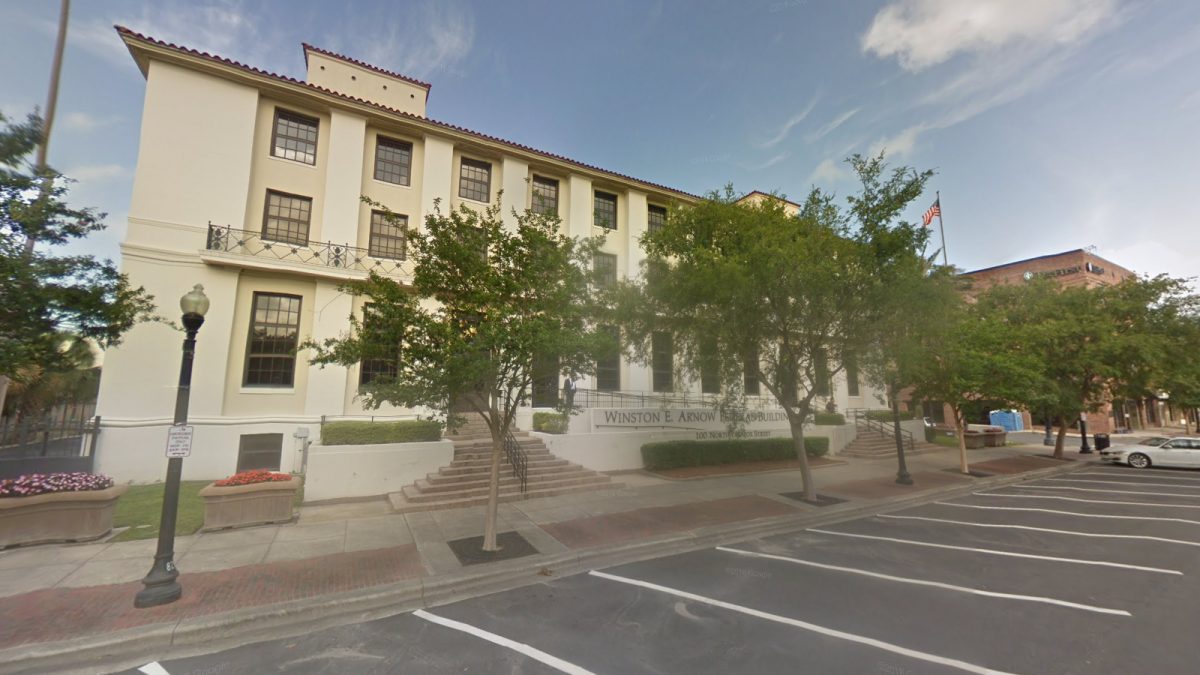 Winston E. Arnow Federal Building in Pensacola, Florida, seat of the United States District Court Northern District of Florida where former Milton Mayor and Way of Santa Rosa County director Guy Thompson was sentenced on Friday to 51 months in prison for embezzling $652,000 (Google Maps)