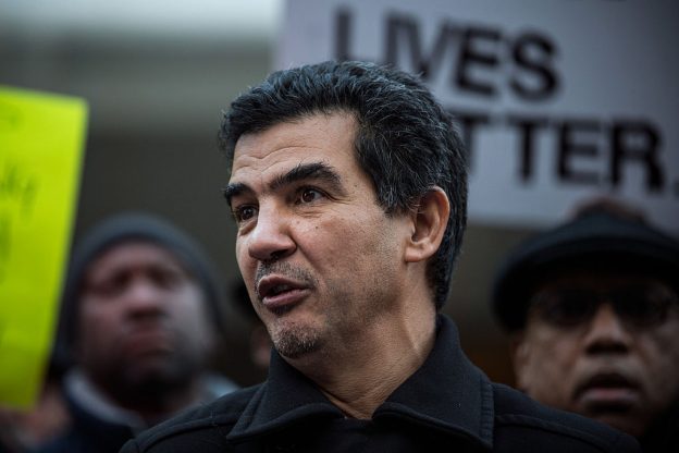 New York City Council Member Ydanis Rodriguez speaks at a demonstration organized by faith leaders on the steps of City Hall in protest to the Staten Island, New York, in a file photo. (Andrew Burton/Getty Images)