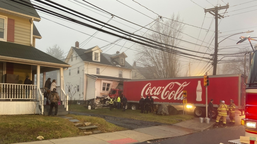 A Coca-Cola Semi-Truck Crashed Into a Pennsylvania Home