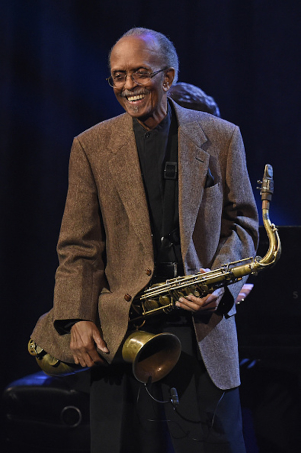 Jimmy Heath performs onstage during Jazz At Lincoln Center's 30th Anniversary Gala at Jazz at Lincoln Center in New York City, on April 18, 2018. (Nicholas Hunt/Getty Images for Jazz At Lincoln Center)