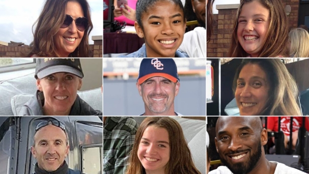 Sarah Chester, Gianna Bryant, Payton Chester, Keri Altobelli, John Altobelli, Christina MAuser, Ara Zobayan, Alyssa Altobelli, Kobe Bryant. (Family Photo/Orange Coast Community College/Group 3 Aviation via AP/Getty Images)