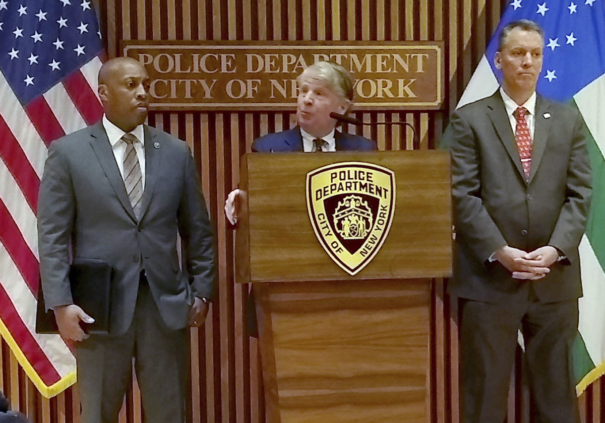 Manhattan District Attorney Cyrus Vance, Jr., briefs the media on the arrest of a 14-year-old male in the December 2019 murder of Barnard College student Tessa Majors on Feb. 15, 2020 in New York. (Julie Walker/AP Photo)