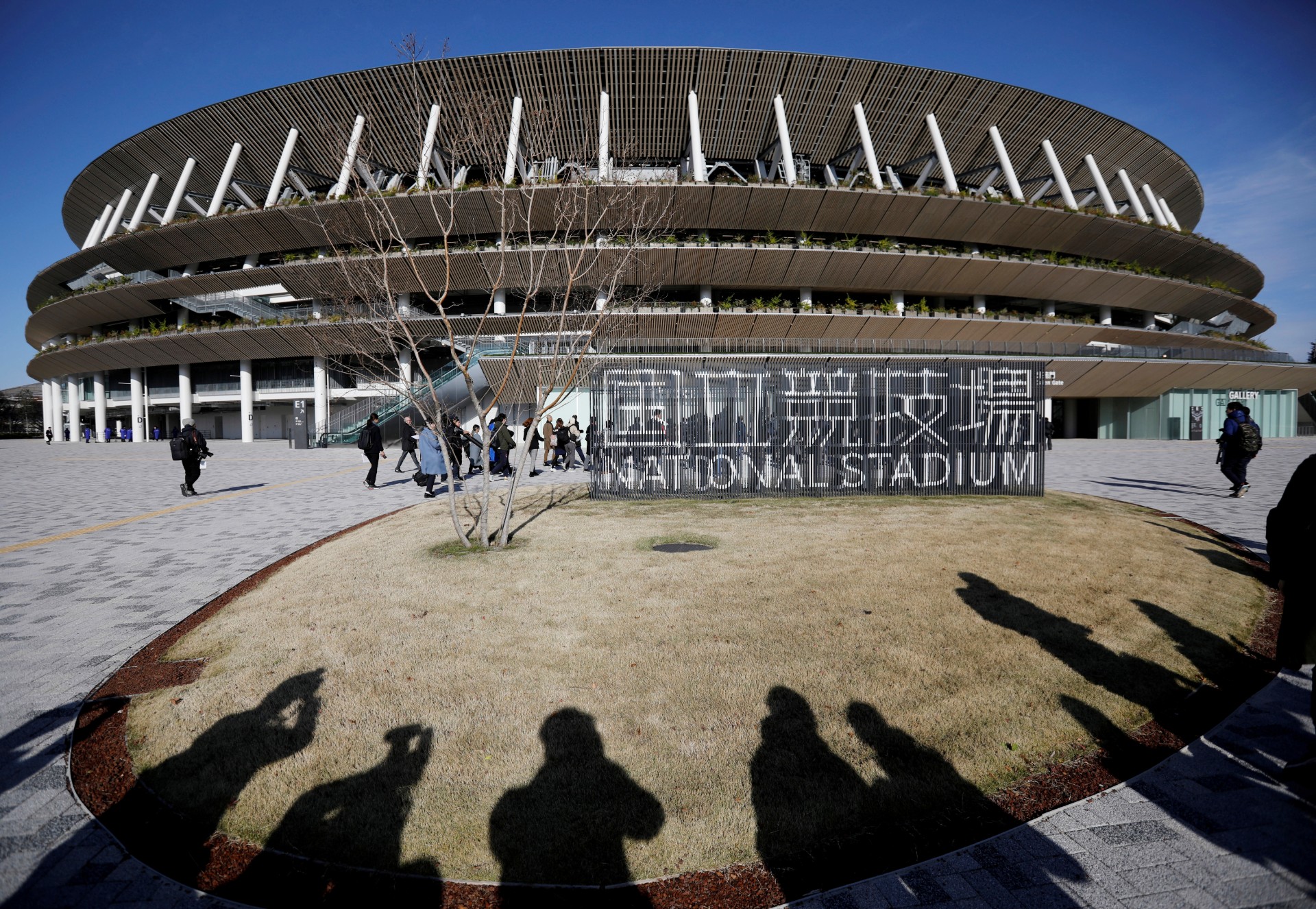 General view of the new National Stadium, the main stadium for the Tokyo 2020 Olympics and Paralympics, on Dec. 15, 2019. (Issei Kato/File Photo/Reuters)