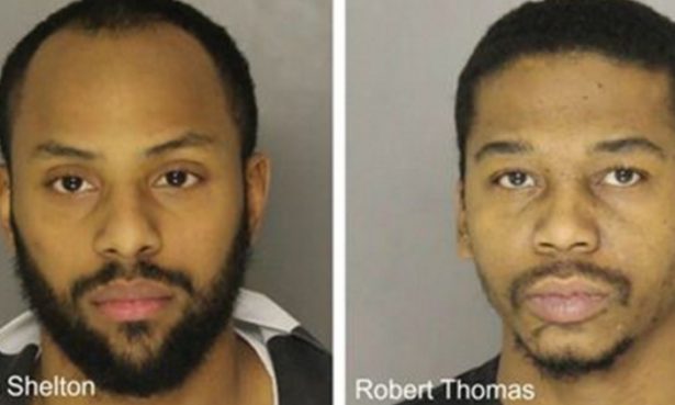 Cheron Shelton and Robert Thomas were exonerated on Friday, February 14 by Allegheny County Court, from the killing of six people including an unborn baby at a 2016 cookout shooting in Wilkinsburg near Pittsburg, Pennsylvania (Allegheny County Police)