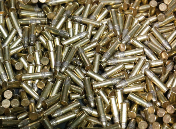 Twenty-two caliber bullets used for a concealed carry certification test are seen at the Eagle Sports gun range, a gun club for Chicago women concerned about violence, in Oak Forest, Illinois, on July 16, 2017. (Jim Young/AFP via Getty Images)
