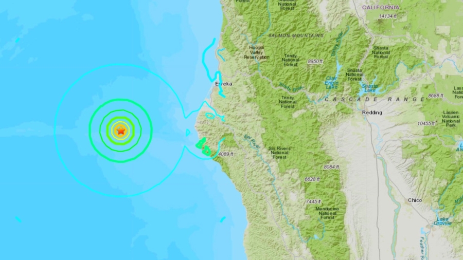 5.8 Magnitude Earthquake Strikes Off Coast of Northern California
