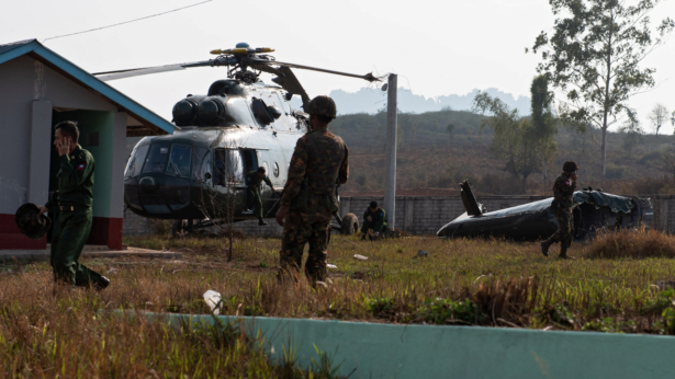 Military helicopter crash Myanmar