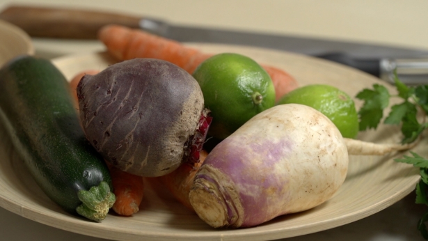 Root vegetables shown in the Taste Life kitchen in Manhattan, NY Feb. 1, 2020. (Bao Qiu and Pulin Chiu/Taste Life)