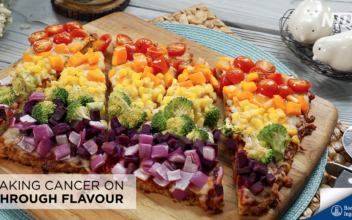 Cauliflower Crust Rainbow Pizza