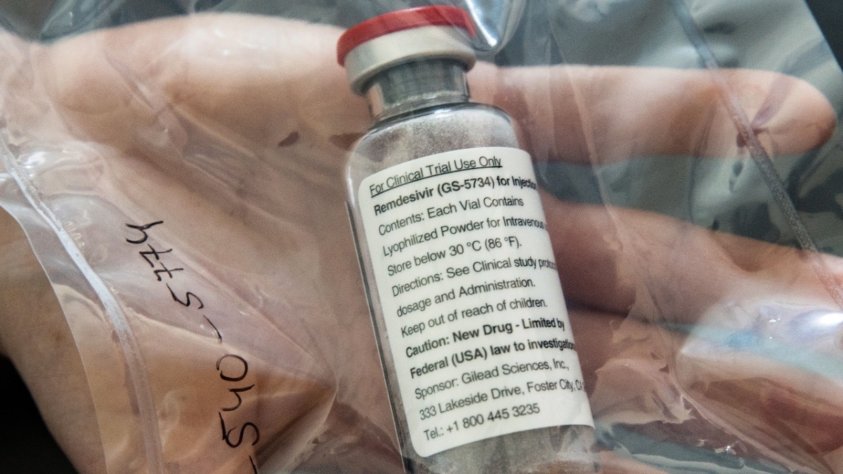 Drug called remdesivir. (Photo by Ulrich Perrey / POOL / AFP) (Ulrich Perrey/Pool/AFP via Getty Images)