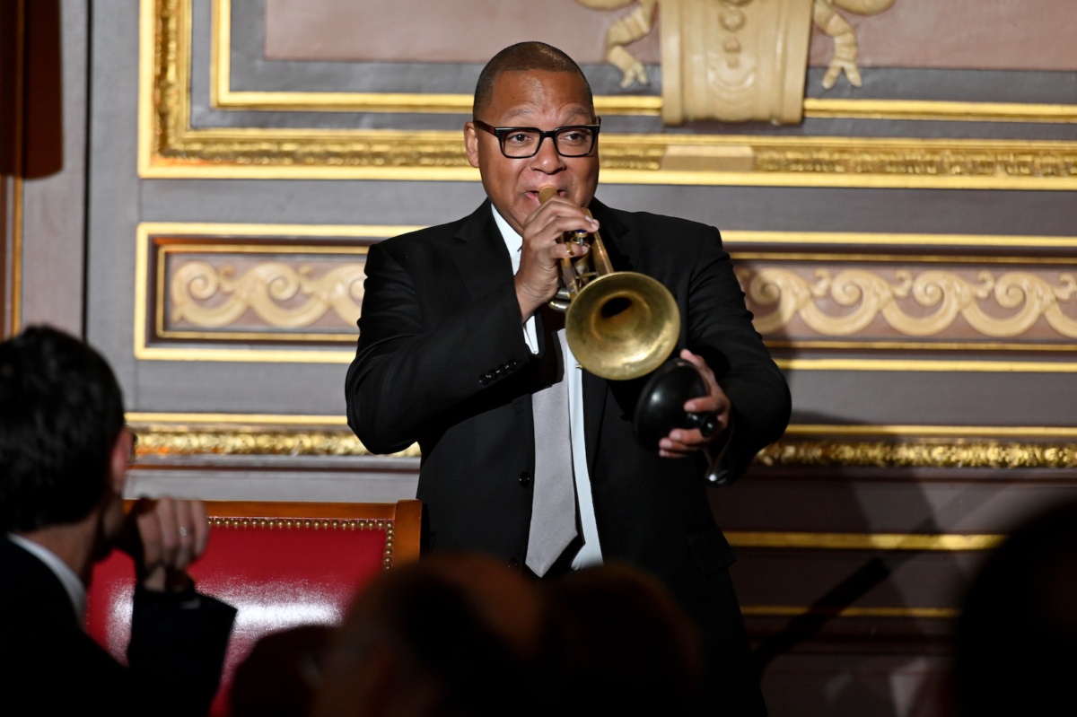 Honoree Wynton Marsalis performs during the National Committee On American Foreign Policy Gala Awards Dinner at Metropolitan Club on Oct. 23, 2019 in New York City. (Photo by Noam Galai/Getty Images for National Committee on American Foreign Policy )
