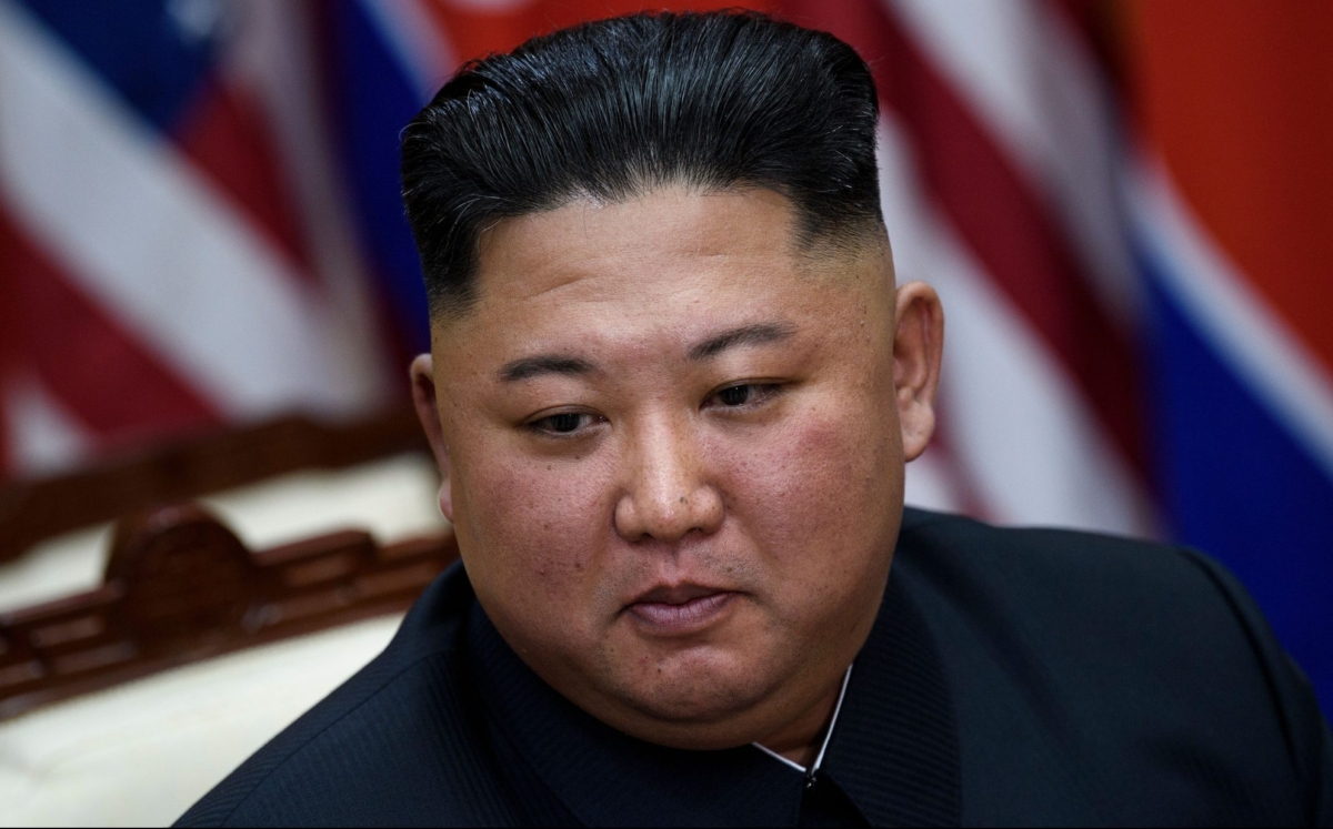 North Korea's leader Kim Jong Un before a meeting with US President Donald Trump on the south side of the Military Demarcation Line that divides North and South Korea, in the Joint Security Area (JSA) of Panmunjom in the Demilitarized zone (DMZ) on June 30, 2019. (Brendan Smialowski /AFP via Getty Images)