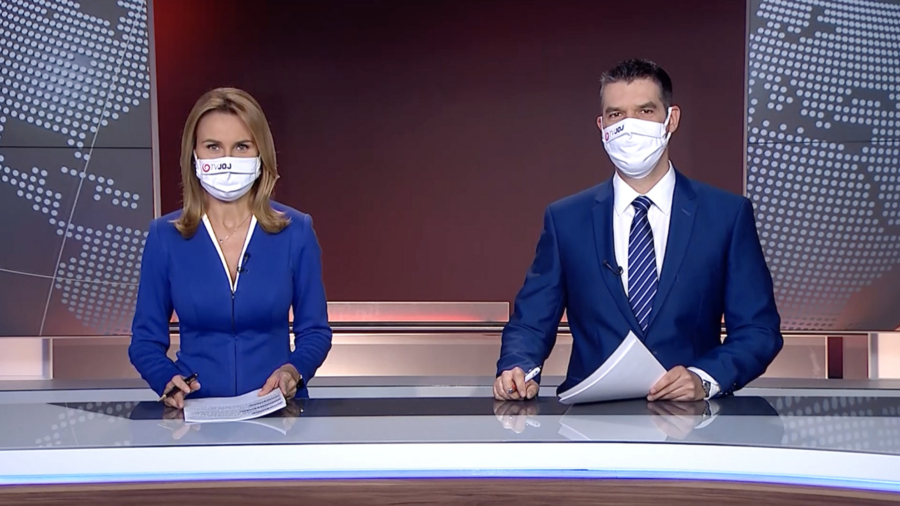 Slovakia News Anchors Wear Masks on Air