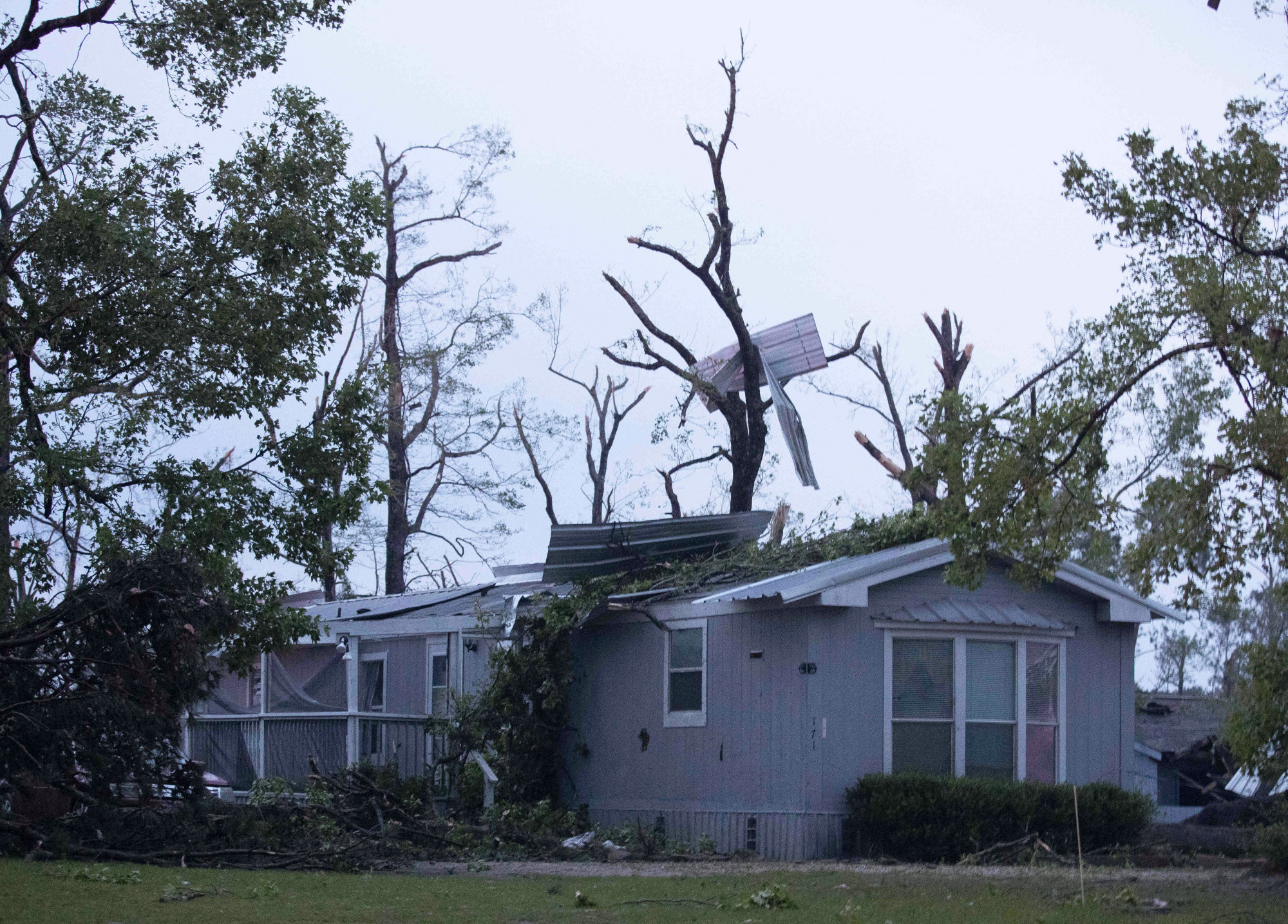 A damaged home 