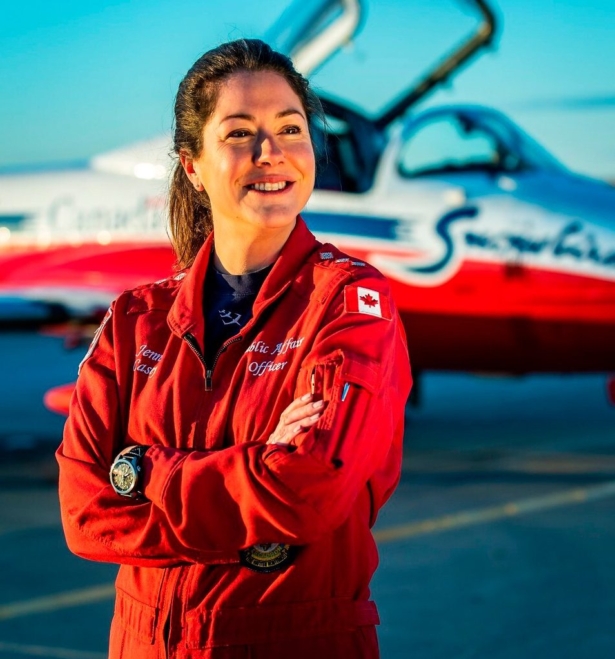 In this undated photo Capt. Jennifer Casey poses for a photo. (Royal Canadian Air Force via AP)