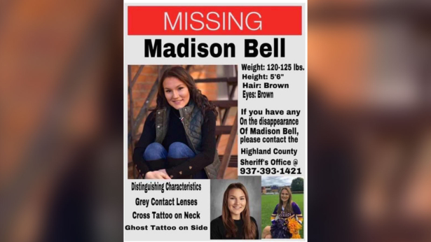 Madison Bell's missing poster that was spread after she was reported missing on May 17, 2020. (Hillsboro Police Department/Facebook)
