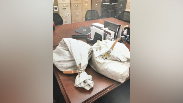 One Million Dollars Found on Road. (Courtesy of Caroline County Sheriff's Department)