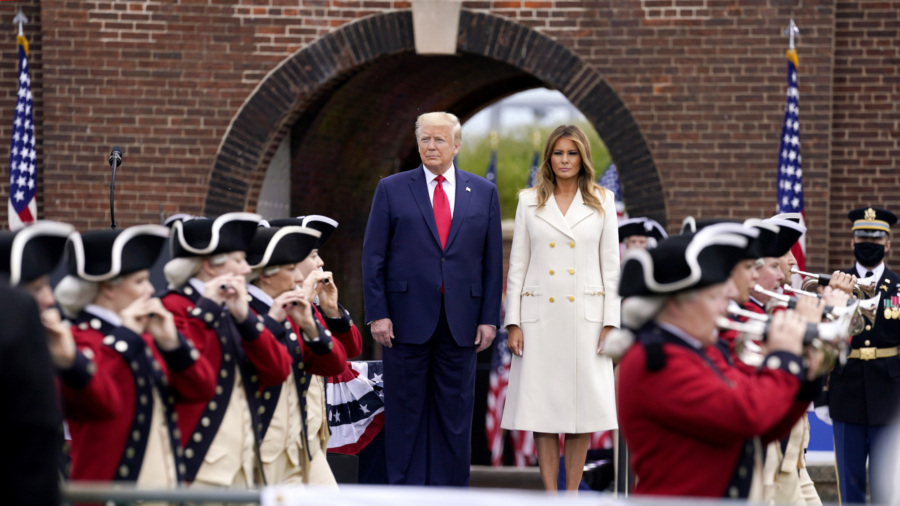Trump Marks Memorial Day at Arlington Cemetery, Fort McHenry