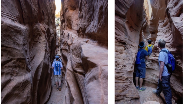 This October 2016, provided by the Bureau of Land Management shows a slot canyon at Little Wild Horse Canyon, about 200 miles (320 kilometers) south of Salt Lake City, Utah. (Bob Wick/Bureau of Land Management, via AP)
