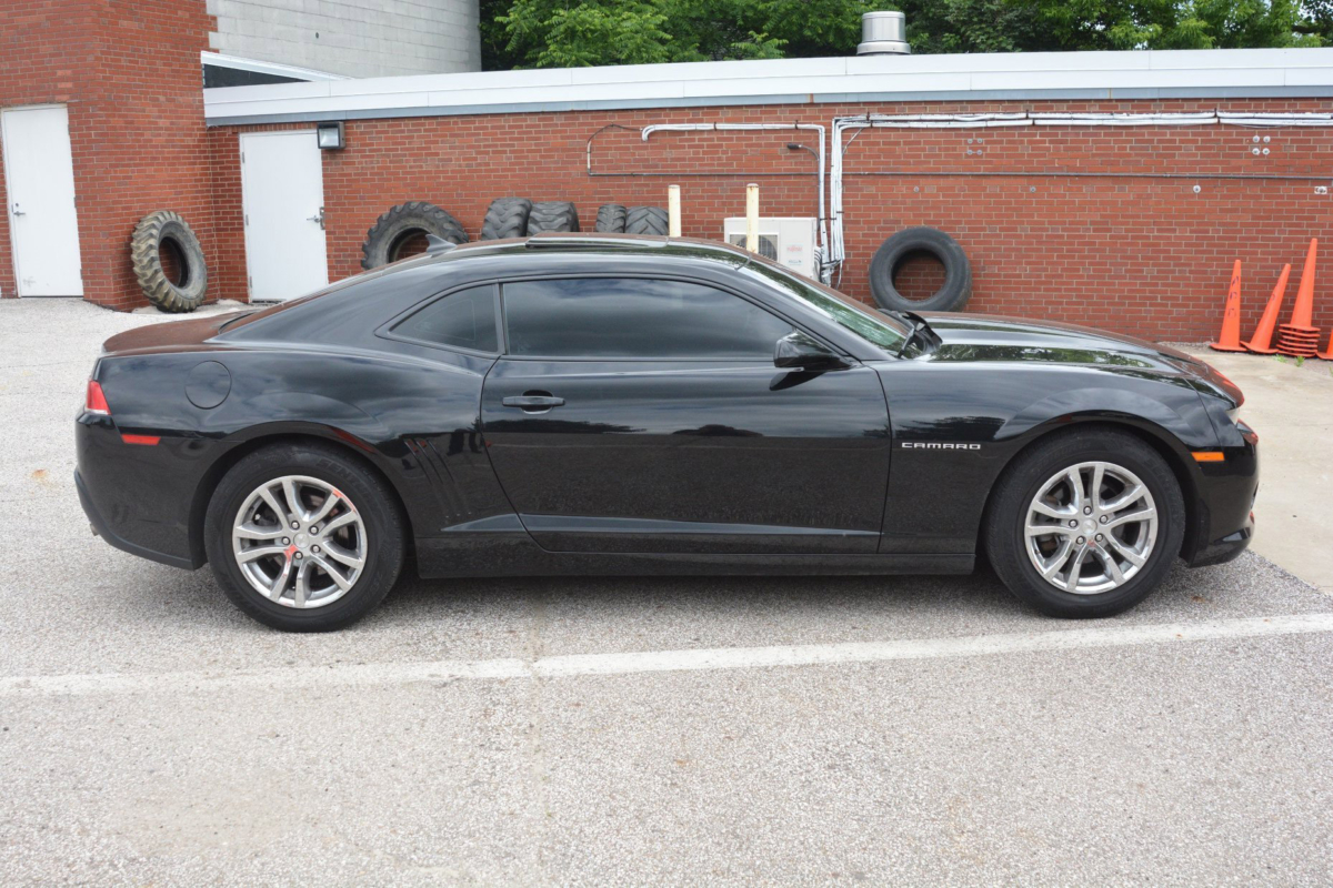 The black Chevy Camaro Na'kia Crawford was driving at the time she was shot. (Courtesy of Akron Police Department)