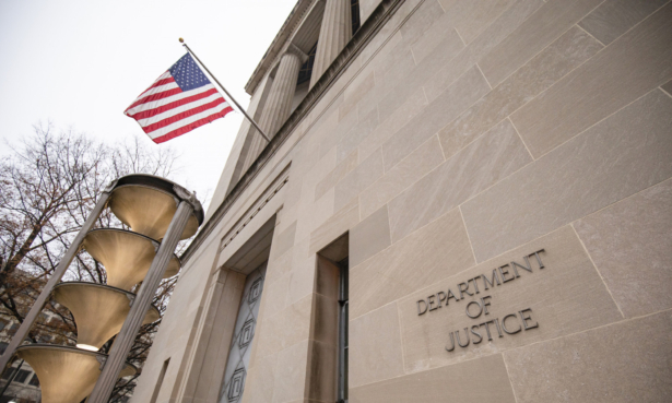 The Justice Department building in Washington on Dec. 9, 2019. (Samuel Corum/Getty Images)