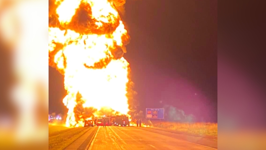 Semitruck Transporting Gasoline Exploded in Indiana, No Reported Injuries