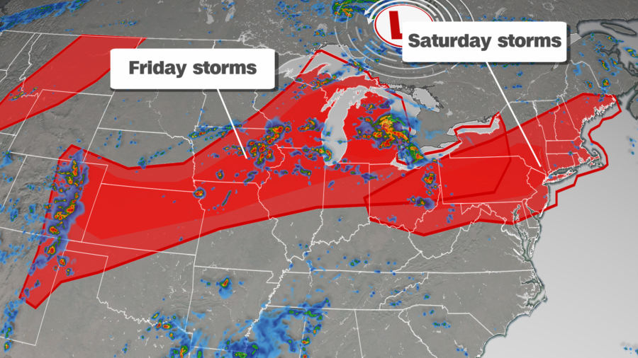 Over 80 Million Americans Under Threat of Severe Storms Friday and Saturday