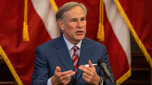 Texas Governor Greg Abbott announces the reopening of more Texas businesses during the COVID-19 pandemic at a press conference at the Texas State Capitol in Austin, Texas, on May 18, 2020. (Lynda M. Gonzalez-Pool/Getty Images)